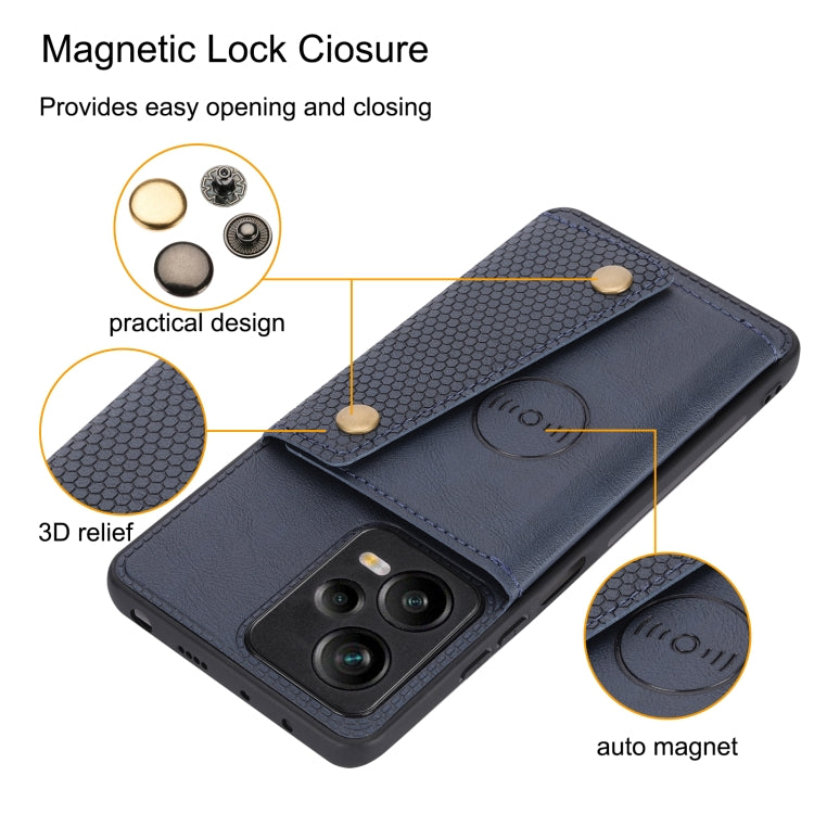 For Xiaomi Redmi Note 12 5G Global Double Buckle Magnetic Phone Case(Brown) - free shipping - PMC TechLife - Order now!