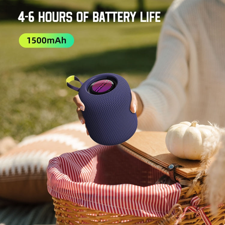 HOPESTAR H56 IPX6 Waterproof 10W TWS Subwoofer Light Bluetooth Speaker(Purple) - Waterproof Speaker by HOPESTAR | Online Shopping South Africa | PMC TechLife | Buy Now Pay Later Mobicred