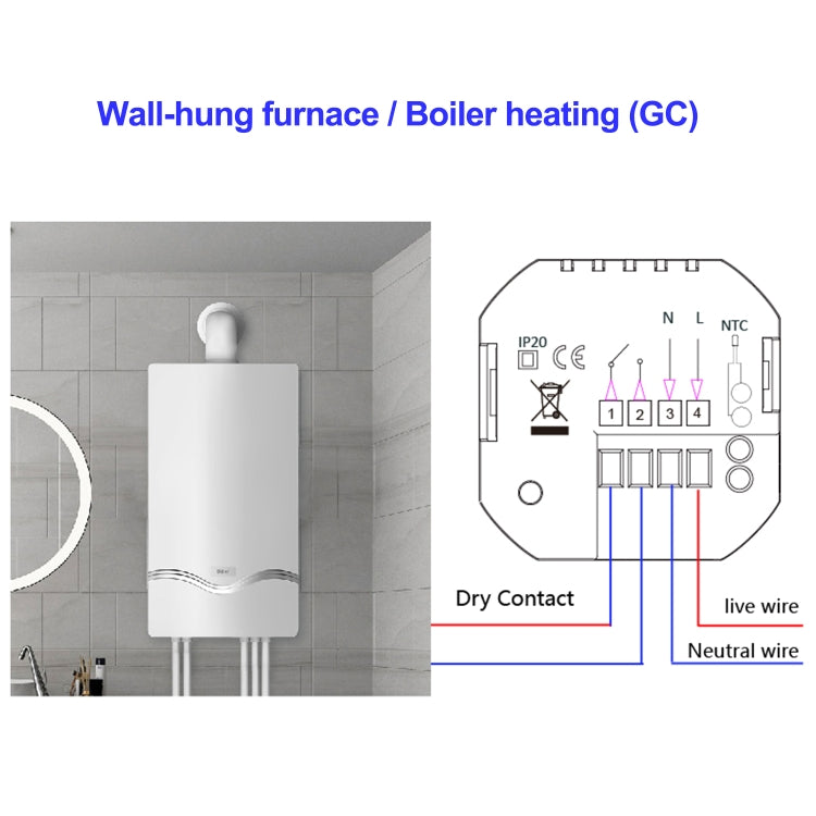BHT-2002GCLM 220V Smart Home Heating Thermostat Boiler Heating WiFi Thermostat(Black) - Thermostat & Thermometer by PMC TechLife | Online Shopping South Africa | PMC TechLife