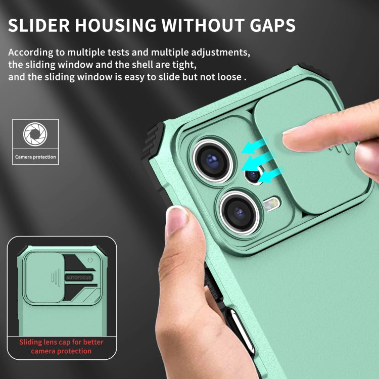 For Xiaomi Redmi Note 12 5G / Poco X5 Stereoscopic Holder Sliding Camshield Phone Case(Light Blue) - free shipping - PMC TechLife - Order now!