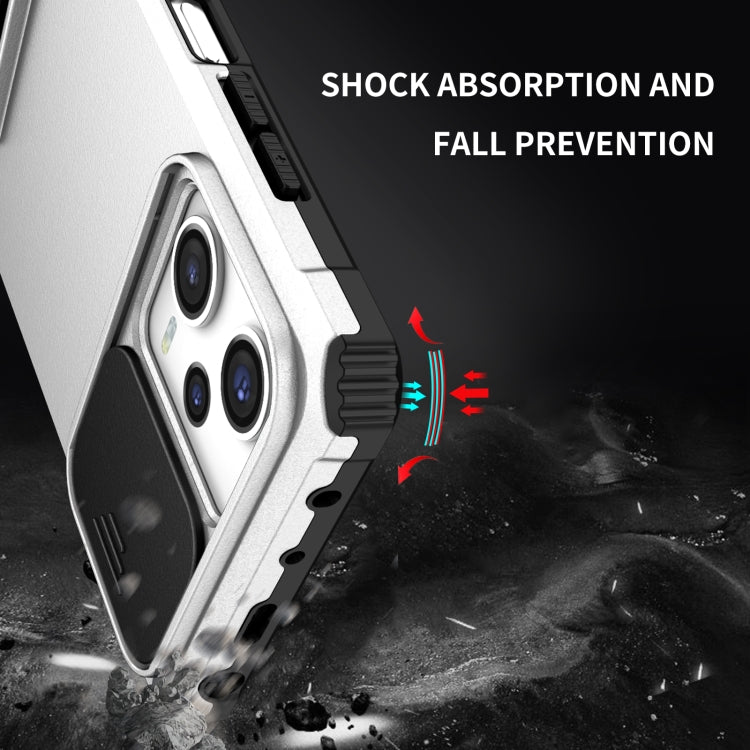 For Xiaomi Redmi Note 12 Pro 5G / Poco X5 Pro Stereoscopic Holder Sliding Camshield Phone Case(White) - free shipping - PMC TechLife - Order now!