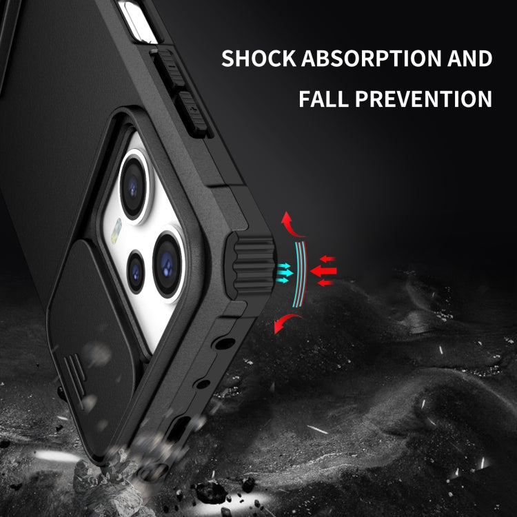 For Xiaomi Redmi Note 12 Pro 5G / Poco X5 Pro Stereoscopic Holder Sliding Camshield Phone Case(Black) - free shipping - PMC TechLife - Order now!