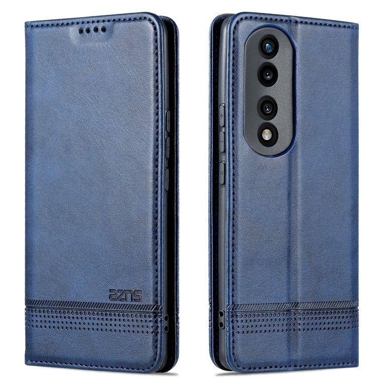 For Honor 90 Pro AZNS Magnetic Calf Texture Flip Leather Phone Case(Dark Blue) - Honor Cases by AZNS | Online Shopping South Africa | PMC TechLife | Buy Now Pay Later Mobicred