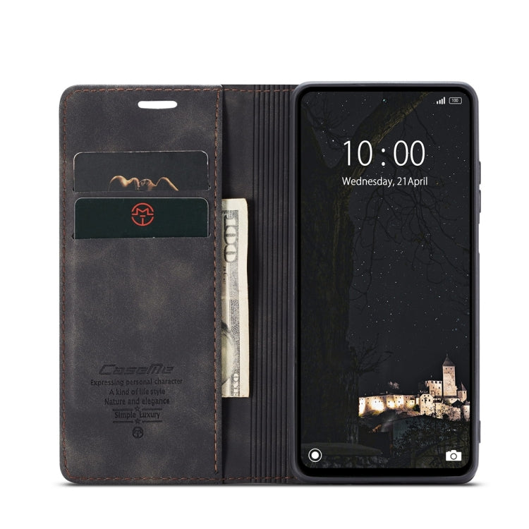 For Xiaomi Redmi Note 12 4G Global CaseMe 013 Multifunctional Horizontal Flip Leather Phone Case(Black) - free shipping - PMC TechLife - Order now!