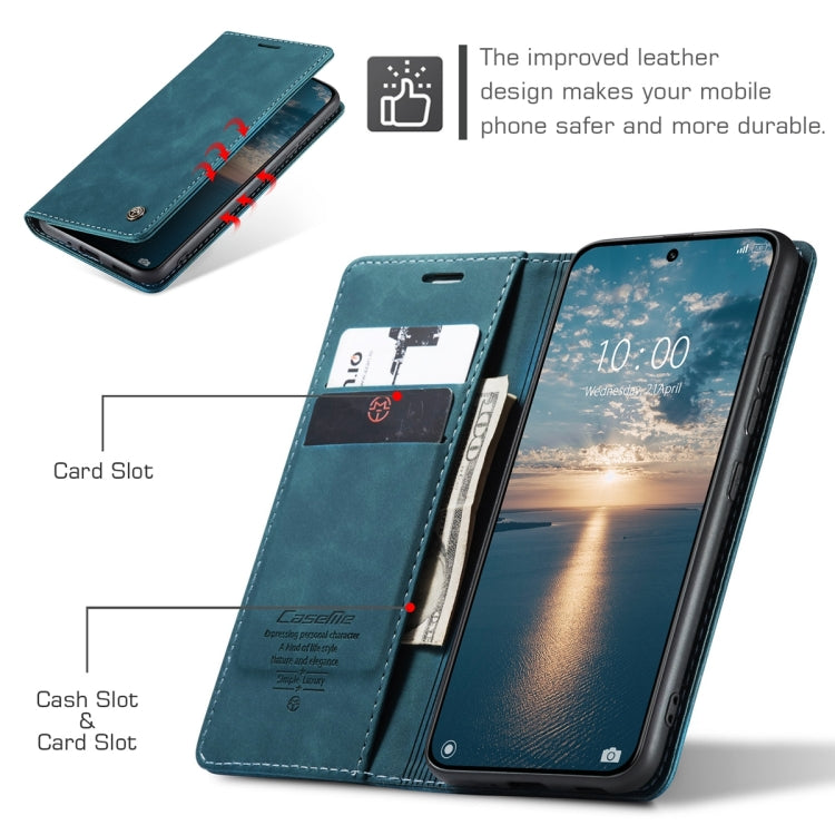 For Xiaomi 13 CaseMe 013 Multifunctional Horizontal Flip Leather Phone Case(Blue) - free shipping - PMC TechLife - Order now!