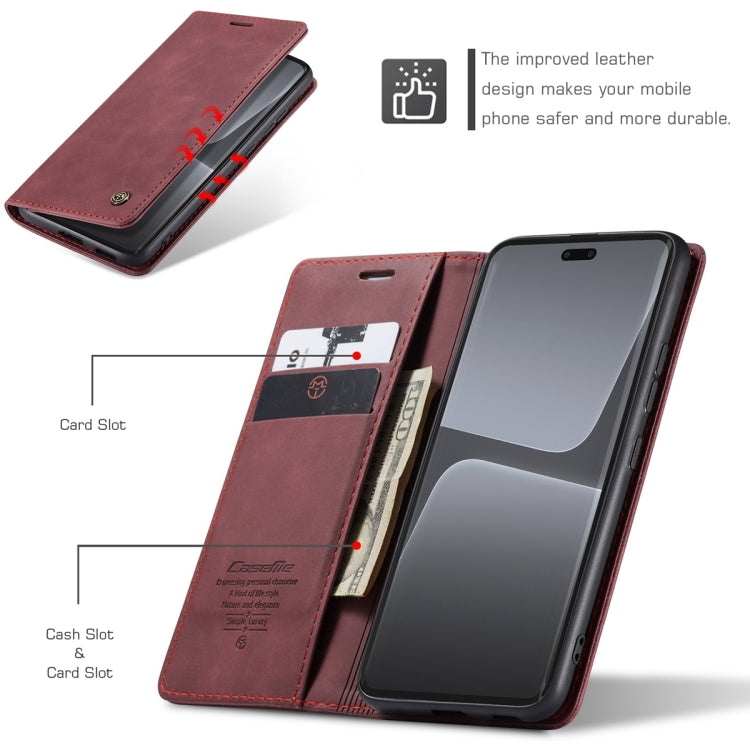 For Xiaomi 13 Lite CaseMe 013 Multifunctional Horizontal Flip Leather Phone Case(Wine Red) - free shipping - PMC TechLife - Order now!