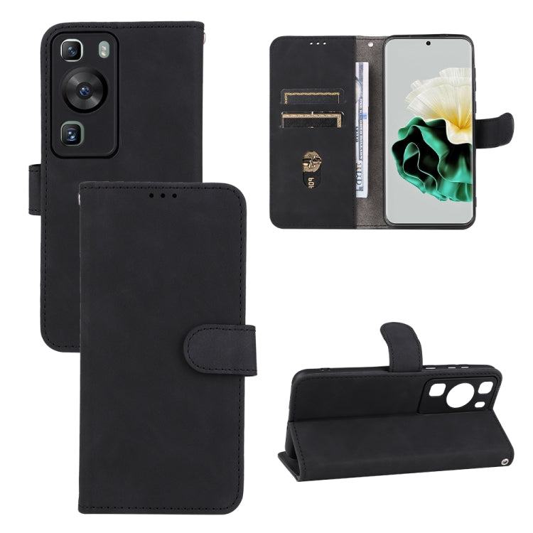 For Huawei P60 / P60 Pro Skin Feel Magnetic Flip Leather Phone Case(Black) - free shipping - PMC TechLife - Order now!