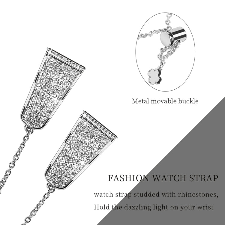 For Garmin Venu 2 / Forerunner 265 / 255 22mm Diamond Chain Mental Watch Band(Silver) -  by PMC TechLife | Online Shopping South Africa | PMC TechLife