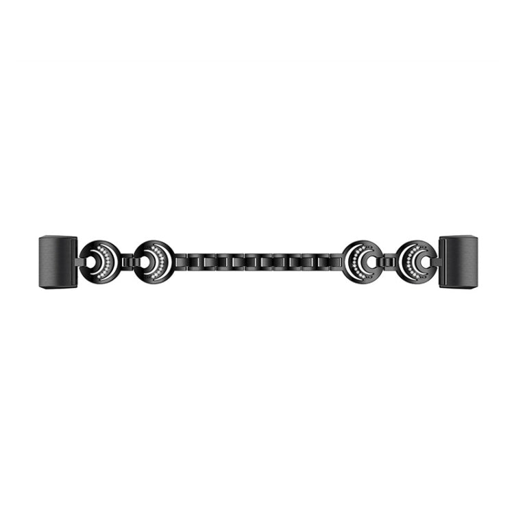 For Fitbit Charge 5 Sun Moon Star Diamond Metal Watch Band(Black) -  by PMC TechLife | Online Shopping South Africa | PMC TechLife