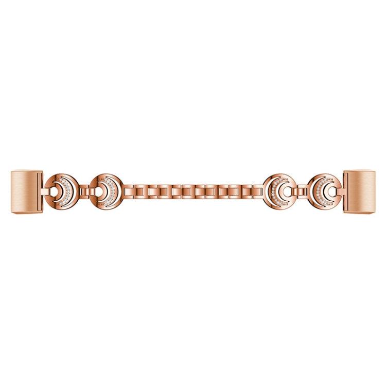 For Fitbit Charge 5 Sun Moon Star Diamond Metal Watch Band(Rose Gold) -  by PMC TechLife | Online Shopping South Africa | PMC TechLife
