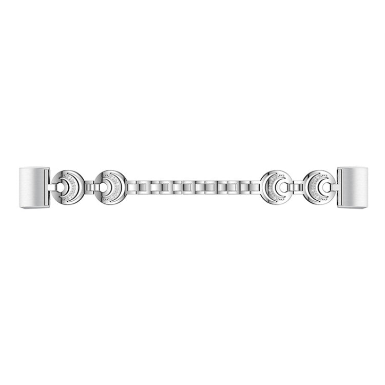 For Fitbit Charge 5 Sun Moon Star Diamond Metal Watch Band(Silver) -  by PMC TechLife | Online Shopping South Africa | PMC TechLife