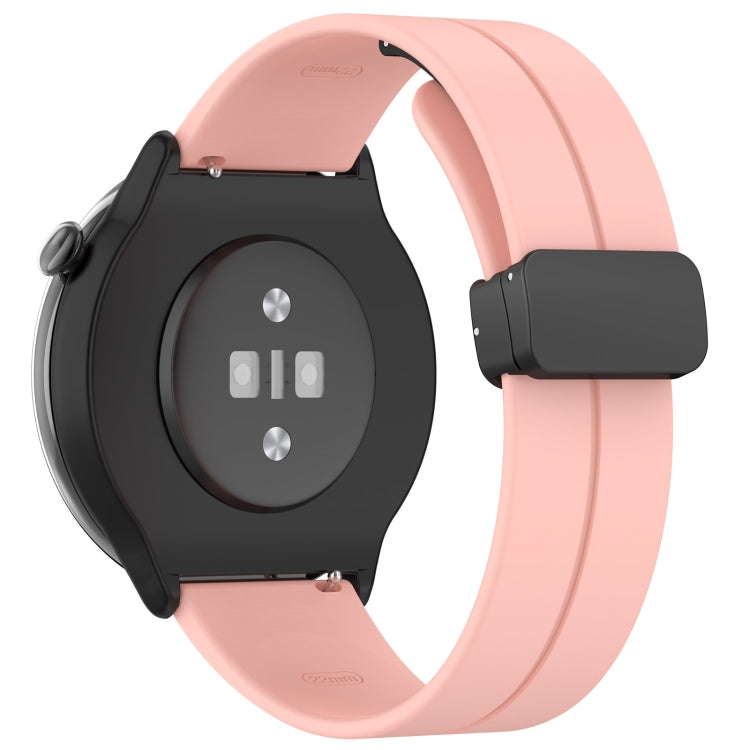 For Amazfit GTR Mini Magnetic Fold Clasp Black Buckle Silicone Watch Band(Light Pink) -  by PMC TechLife | Online Shopping South Africa | PMC TechLife
