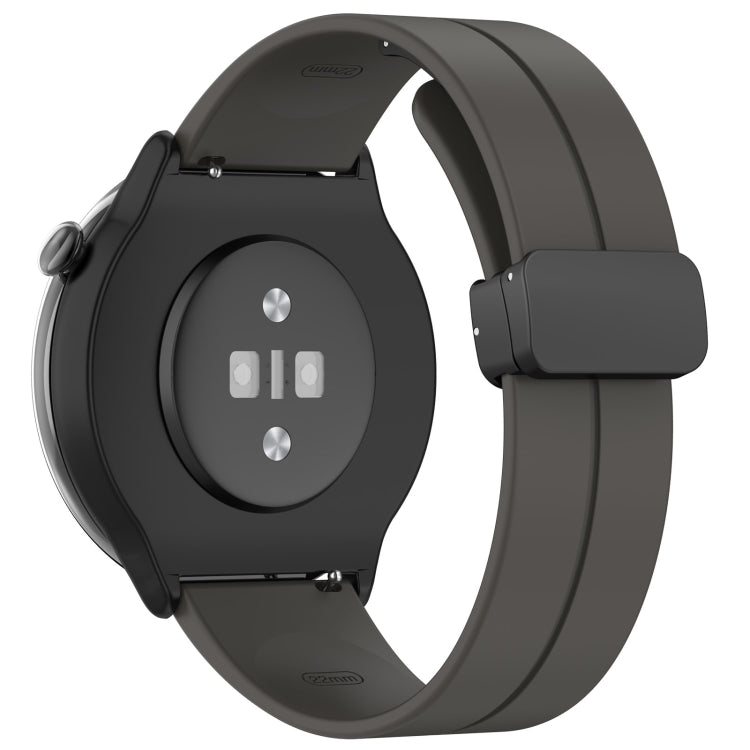 For Amazfit GTR Mini Magnetic Fold Clasp Black Buckle Silicone Watch Band(Space Grey) -  by PMC TechLife | Online Shopping South Africa | PMC TechLife