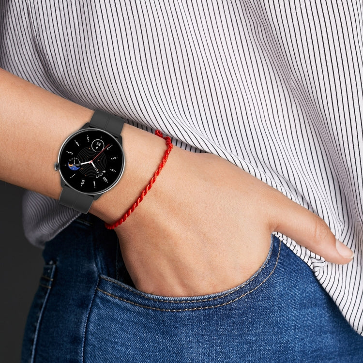 For Amazfit GTR Mini Magnetic Fold Clasp Black Buckle Silicone Watch Band(Red) -  by PMC TechLife | Online Shopping South Africa | PMC TechLife