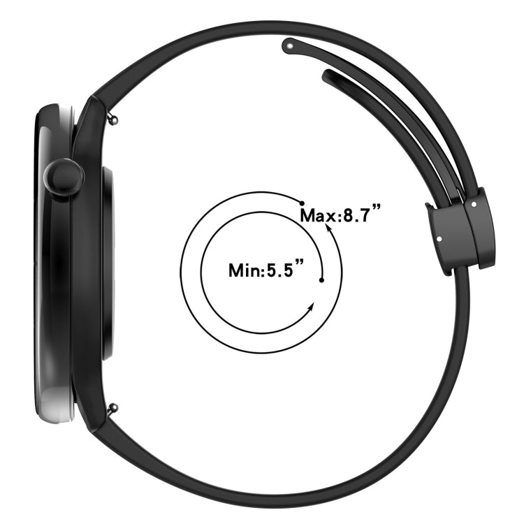 For Amazfit GTR Mini Magnetic Fold Clasp Black Buckle Silicone Watch Band(Teal) -  by PMC TechLife | Online Shopping South Africa | PMC TechLife