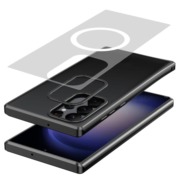 For Samsung Galaxy S22 Ultra 5G MagSafe Magnetic PC Phone Case(Black) - Galaxy S22 Ultra 5G Cases by PMC TechLife | Online Shopping South Africa | PMC TechLife