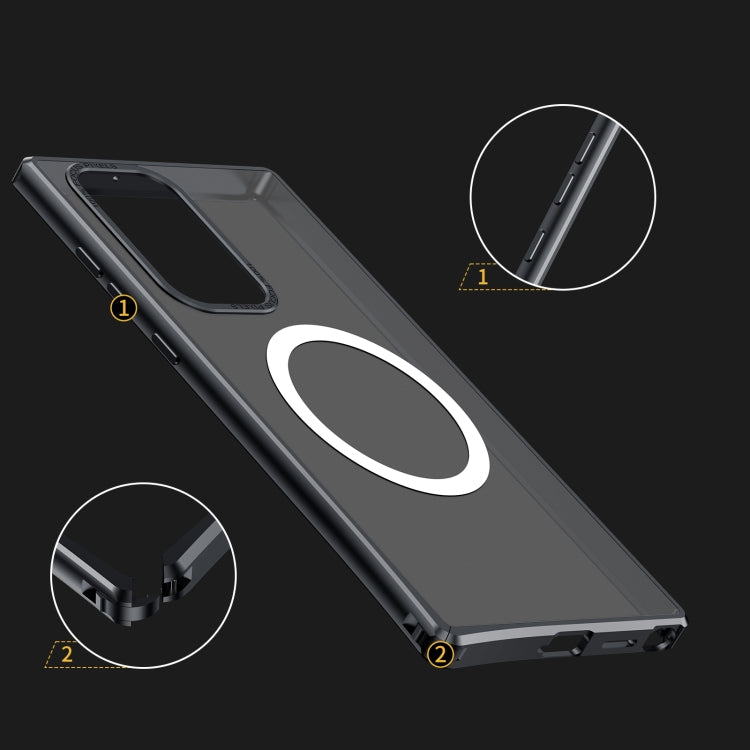 For Samsung Galaxy S22 Ultra 5G MagSafe Magnetic PC Phone Case(Black) - Galaxy S22 Ultra 5G Cases by PMC TechLife | Online Shopping South Africa | PMC TechLife