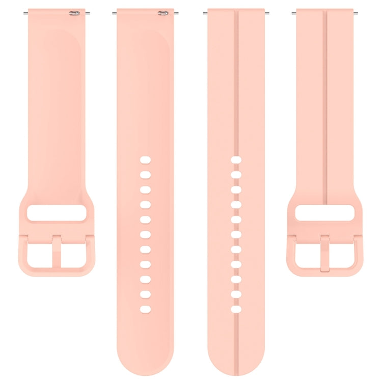 For Amazfit GTR Mini 20mm Flat Head Groove Reverse Buckle Silicone Watch Band(Light Pink) -  by PMC TechLife | Online Shopping South Africa | PMC TechLife