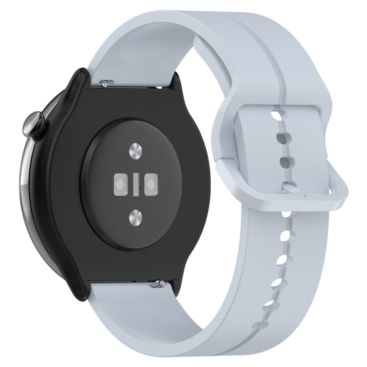 For Amazfit GTR Mini 20mm Flat Head Groove Reverse Buckle Silicone Watch Band(Light Blue) -  by PMC TechLife | Online Shopping South Africa | PMC TechLife