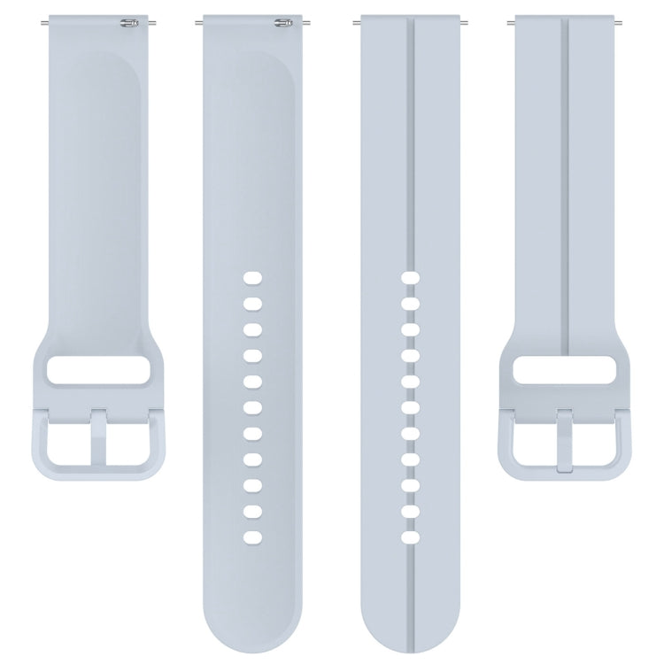For Amazfit GTR Mini 20mm Flat Head Groove Reverse Buckle Silicone Watch Band(Light Blue) -  by PMC TechLife | Online Shopping South Africa | PMC TechLife