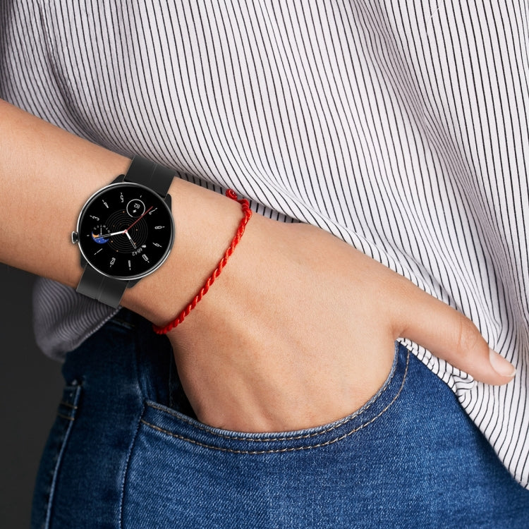 For Amazfit GTR Mini 20mm Flat Head Groove Reverse Buckle Silicone Watch Band(White) -  by PMC TechLife | Online Shopping South Africa | PMC TechLife