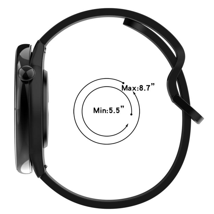 For Amazfit GTR Mini 20mm Flat Head Groove Reverse Buckle Silicone Watch Band(White) -  by PMC TechLife | Online Shopping South Africa | PMC TechLife