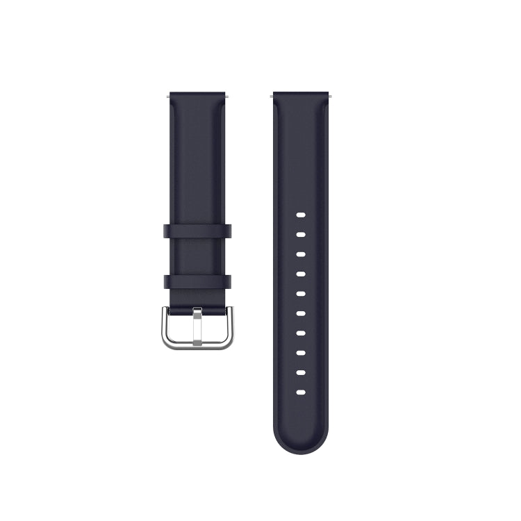 For Amazfit GTR Mini Round Tail Genuine Leather Watch Band(Navy Blue) -  by PMC TechLife | Online Shopping South Africa | PMC TechLife
