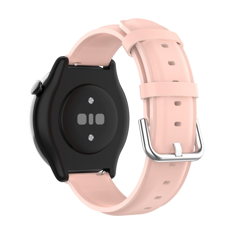 For Amazfit GTR Mini Round Tail Genuine Leather Watch Band(Light Pink) -  by PMC TechLife | Online Shopping South Africa | PMC TechLife