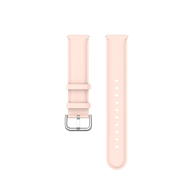 For Amazfit GTR Mini Round Tail Genuine Leather Watch Band(Light Pink) -  by PMC TechLife | Online Shopping South Africa | PMC TechLife