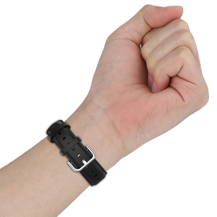 For Amazfit GTR Mini Round Tail Genuine Leather Watch Band(Black) -  by PMC TechLife | Online Shopping South Africa | PMC TechLife