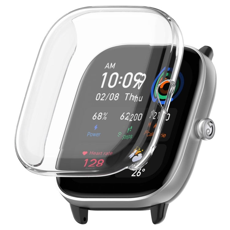 For Amazfit GTS4 Mini Full Coverage TPU Electroplating Watch Protective Case(Transparent) -  by PMC TechLife | Online Shopping South Africa | PMC TechLife