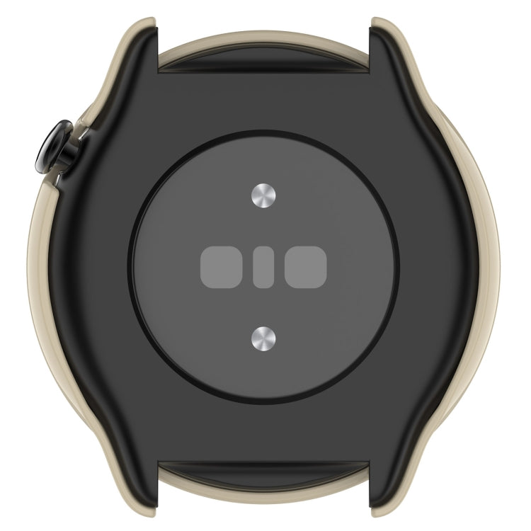 For Amazfit GTR Mini PC + Tempered Film Integrated Watch Protective Case(Ivory White) -  by PMC TechLife | Online Shopping South Africa | PMC TechLife