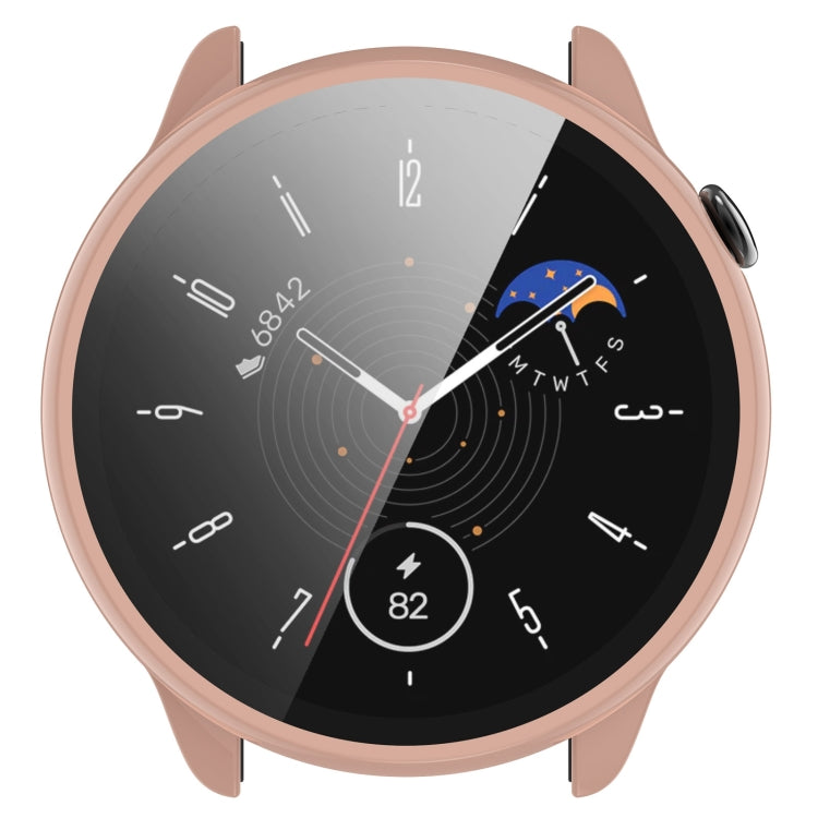 For Amazfit GTR Mini PC + Tempered Film Integrated Watch Protective Case(Pink) -  by PMC TechLife | Online Shopping South Africa | PMC TechLife