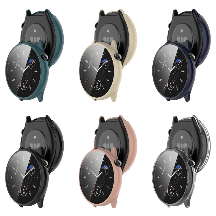 For Amazfit GTR Mini PC + Tempered Film Integrated Watch Protective Case(Black) -  by PMC TechLife | Online Shopping South Africa | PMC TechLife