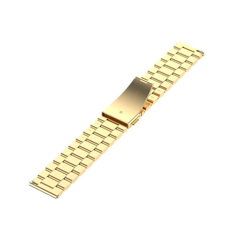 For Honor Watch GS 3i 22mm Three Bead Stainless Steel Metal Watch Band(Gold) -  by PMC Jewellery | Online Shopping South Africa | PMC Jewellery