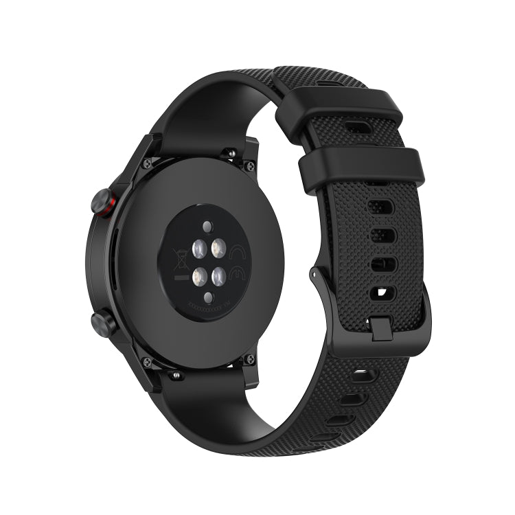 For Honor Watch GS 3i 22mm Small Plaid Texture Silicone Watch Band(Black) -  by PMC TechLife | Online Shopping South Africa | PMC TechLife