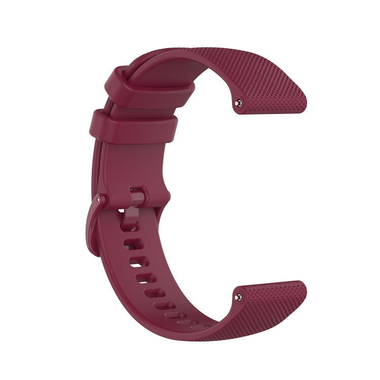 For Honor Watch GS 3i 22mm Small Plaid Texture Silicone Watch Band(Wine Red) -  by PMC TechLife | Online Shopping South Africa | PMC TechLife