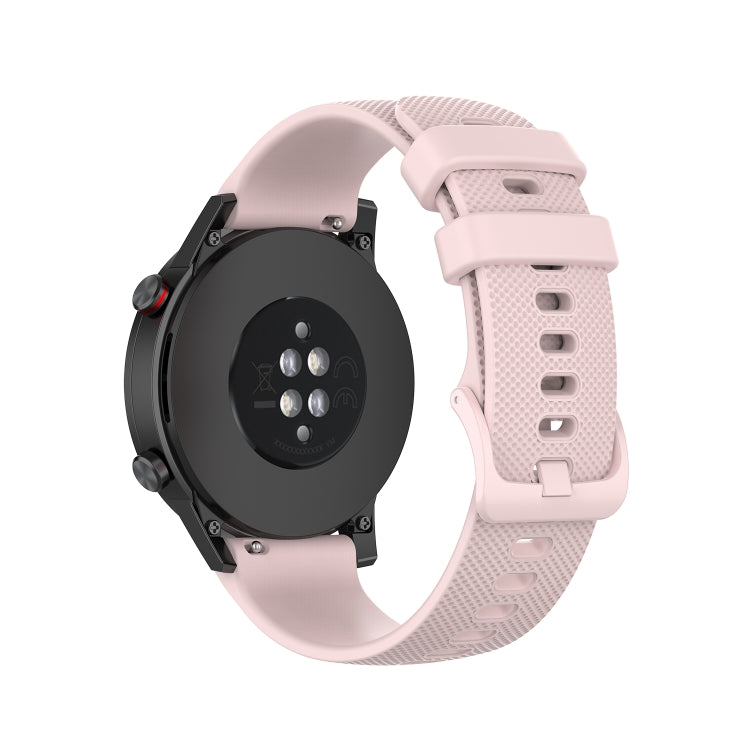 For Honor Watch GS 3i 22mm Small Plaid Texture Silicone Watch Band(Rose Pink) -  by PMC TechLife | Online Shopping South Africa | PMC TechLife