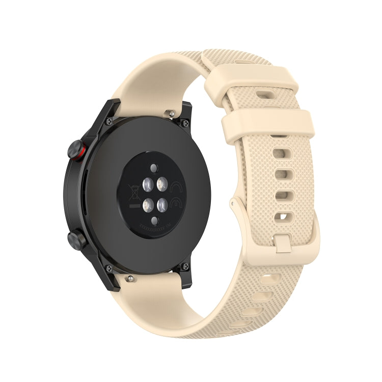 For Honor Watch GS 3i 22mm Small Plaid Texture Silicone Watch Band(Beige) -  by PMC TechLife | Online Shopping South Africa | PMC TechLife