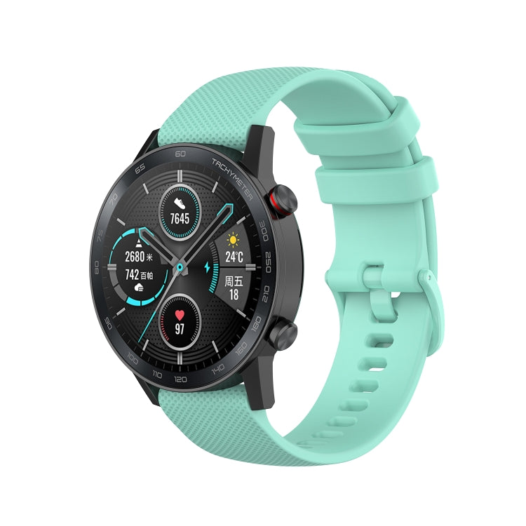 For Honor Watch GS 3i 22mm Small Plaid Texture Silicone Watch Band(Teal) -  by PMC TechLife | Online Shopping South Africa | PMC TechLife