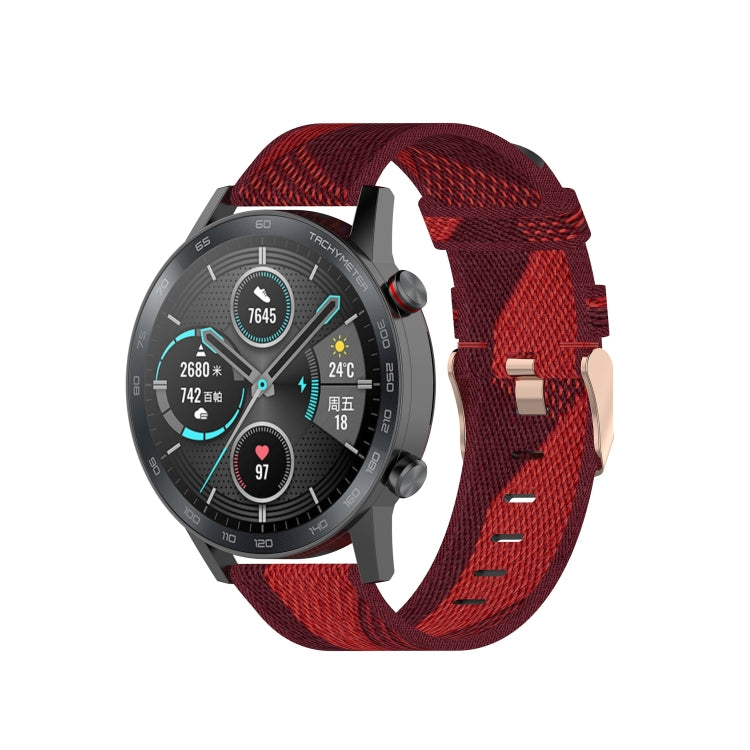 For Honor Watch GS 3i 22mm Nylon Woven Watch Band(Red) - Smart Wear by PMC TechLife | Online Shopping South Africa | PMC TechLife