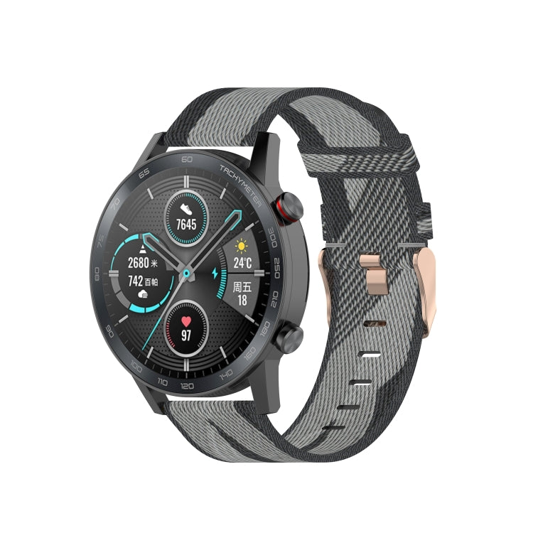 For Honor Watch GS 3i 22mm Nylon Woven Watch Band(Grey) -  by PMC TechLife | Online Shopping South Africa | PMC TechLife