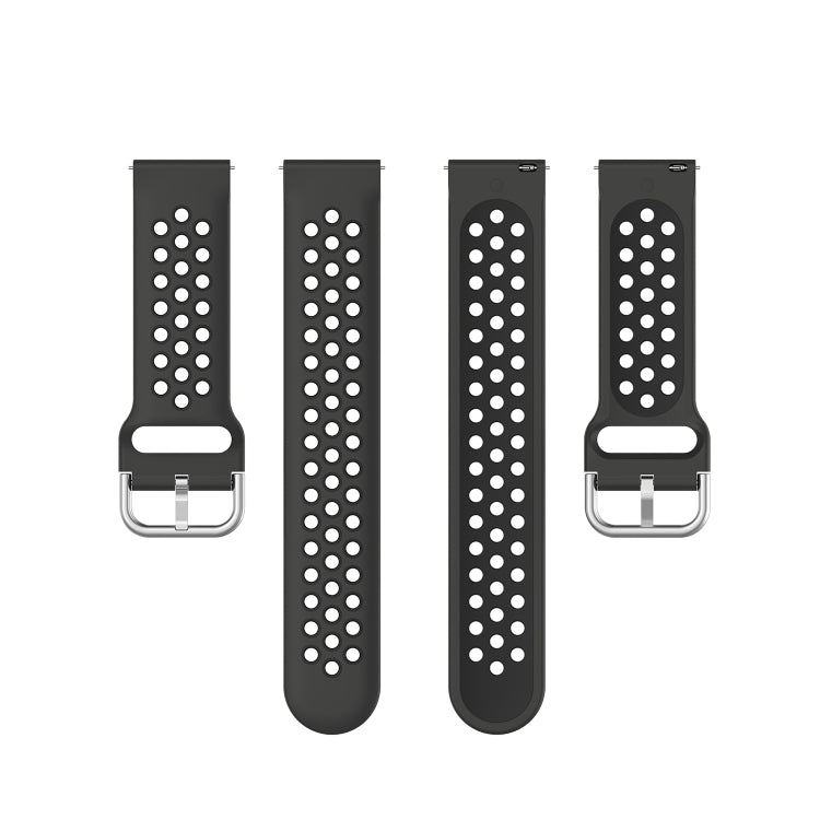 For Honor Watch GS 3i 22mm Sports Two-tone Silicone Watch Band(Black) -  by PMC Jewellery | Online Shopping South Africa | PMC Jewellery