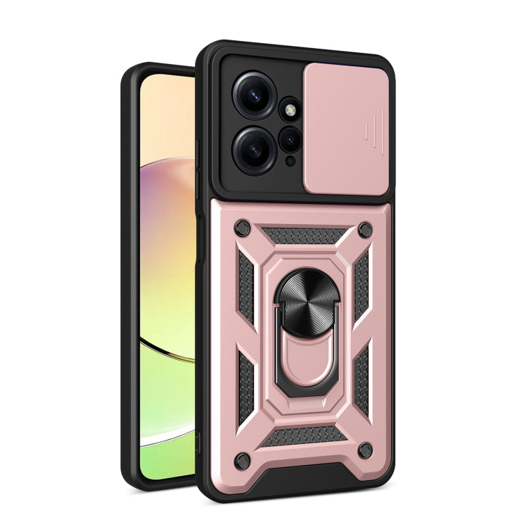 For Xiaomi Redmi Note 12 4G Global Sliding Camera Cover Design Phone Case(Rose Gold) - free shipping - PMC TechLife - Order now!