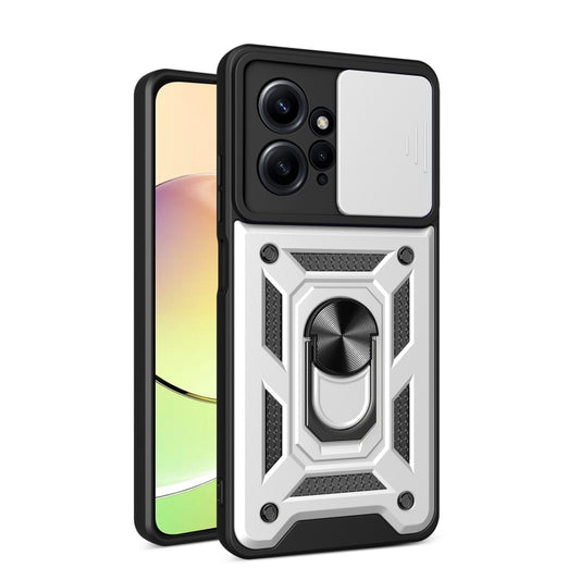 For Xiaomi Redmi Note 12 4G Global Sliding Camera Cover Design Phone Case(Silver) - Note 12 Cases by PMC Jewellery | Online Shopping South Africa | PMC Jewellery