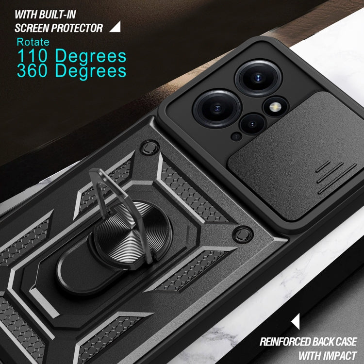 For Xiaomi Redmi Note 12 4G Global Sliding Camera Cover Design Phone Case(Black) - free shipping - PMC TechLife - Order now!