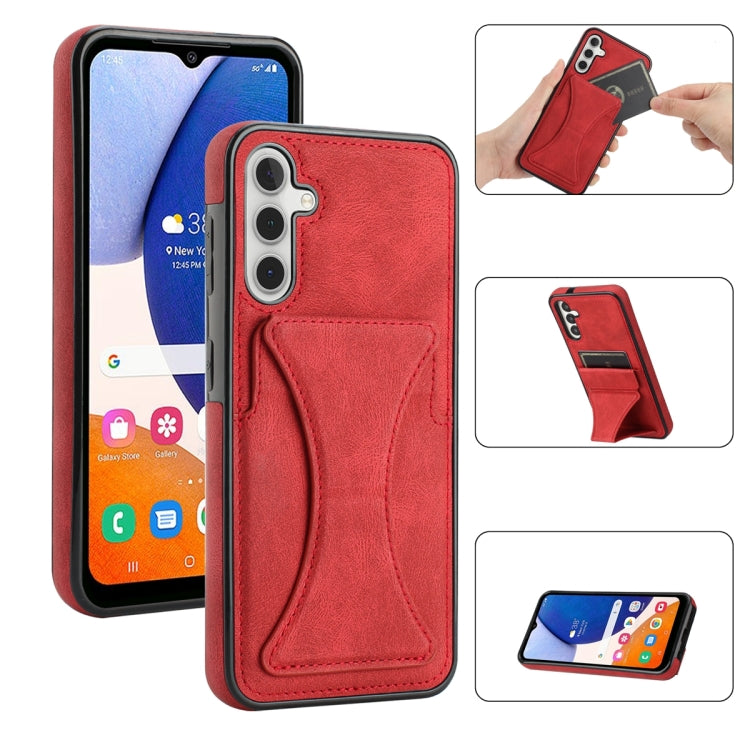 For Samsung Galaxy A14 4G / 5G Ultra-thin Shockproof Phone Protective Case with Holder(Red) - free shipping - PMC TechLife - Order now!