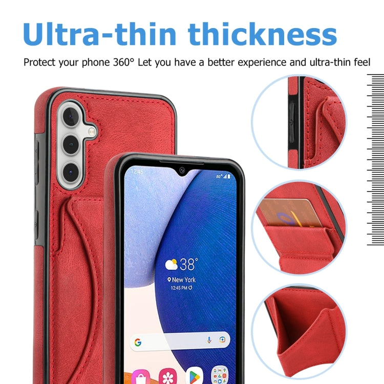 For Samsung Galaxy A14 4G / 5G Ultra-thin Shockproof Phone Protective Case with Holder(Red) - free shipping - PMC TechLife - Order now!