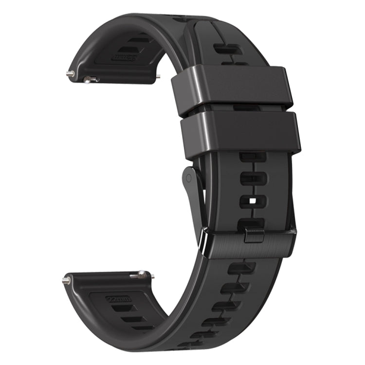 20mm Universal Vertical Line Two-Color Silicone Watch Band(Carbon Gray+Black) - free shipping - PMC TechLife - Order now!