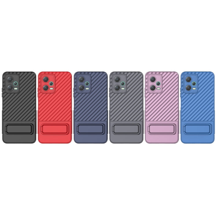 For Xiaomi Redmi Note 12 5G Global Wavy Texture TPU Phone Case with Lens Film(Blue) - free shipping - PMC TechLife - Order now!